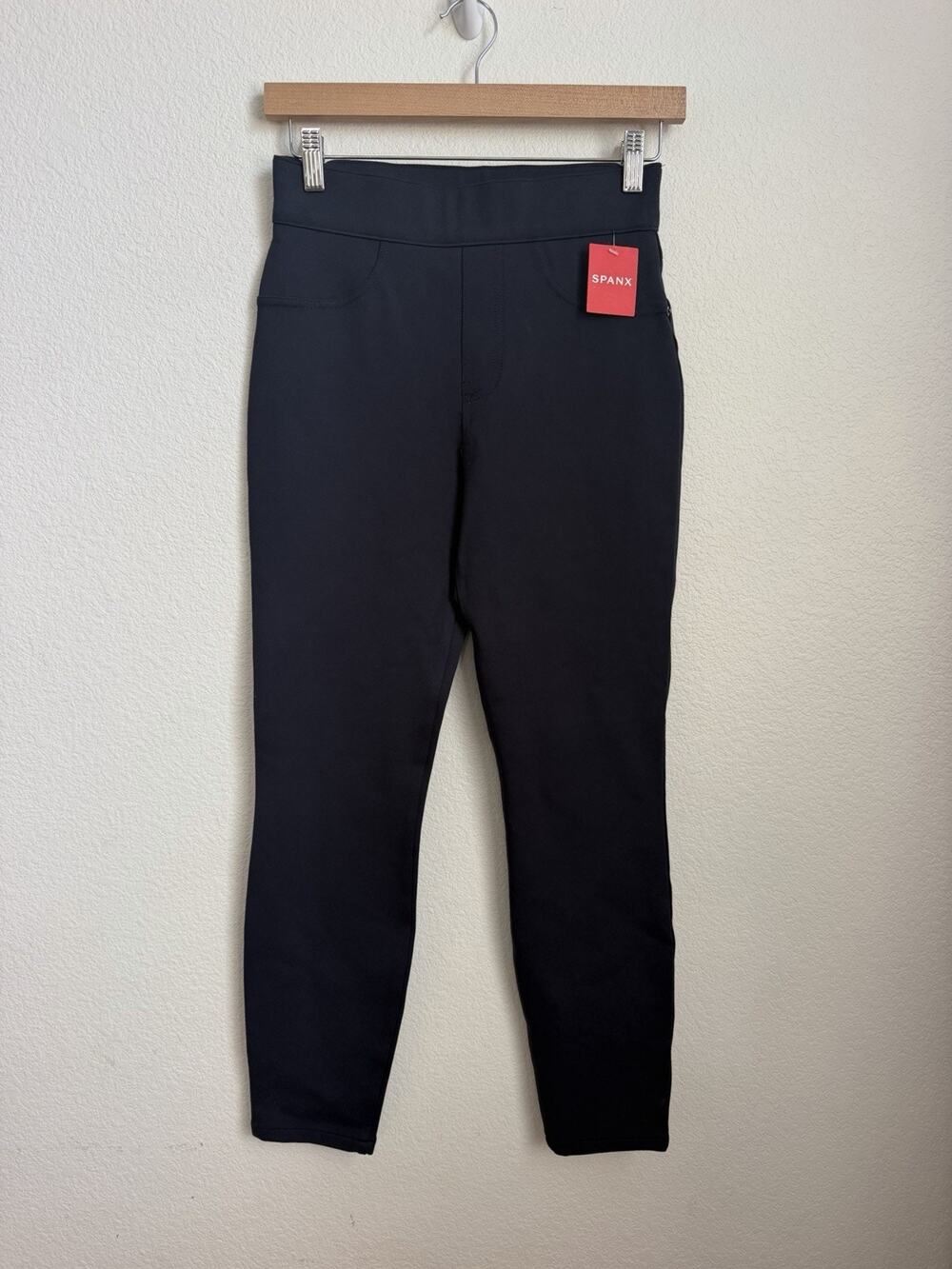 SPANX PBP 4 Pocket Ankle Pants navy Blue Womens Small Pull On NWT